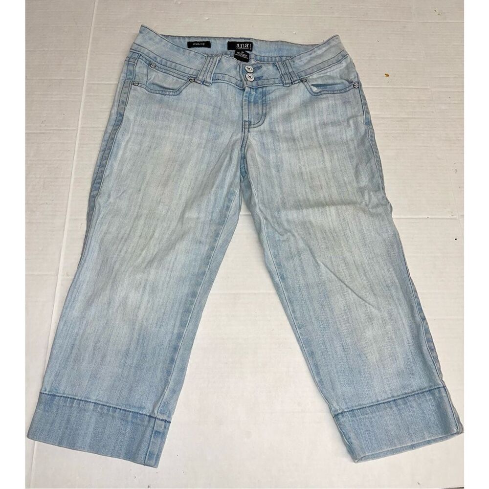 A.N.A.  Womens Capris Jeans Designer Blue Sz. 6P Ladies Cute Pants Short Beach A